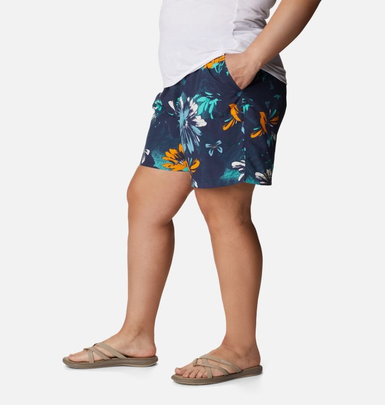 Women's Columbia Sandy River II Printed Shorts Flower | Plus Size CA-K16L3